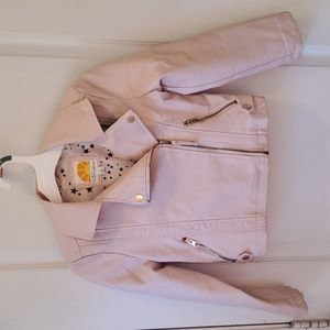 Pink faux leather jacket